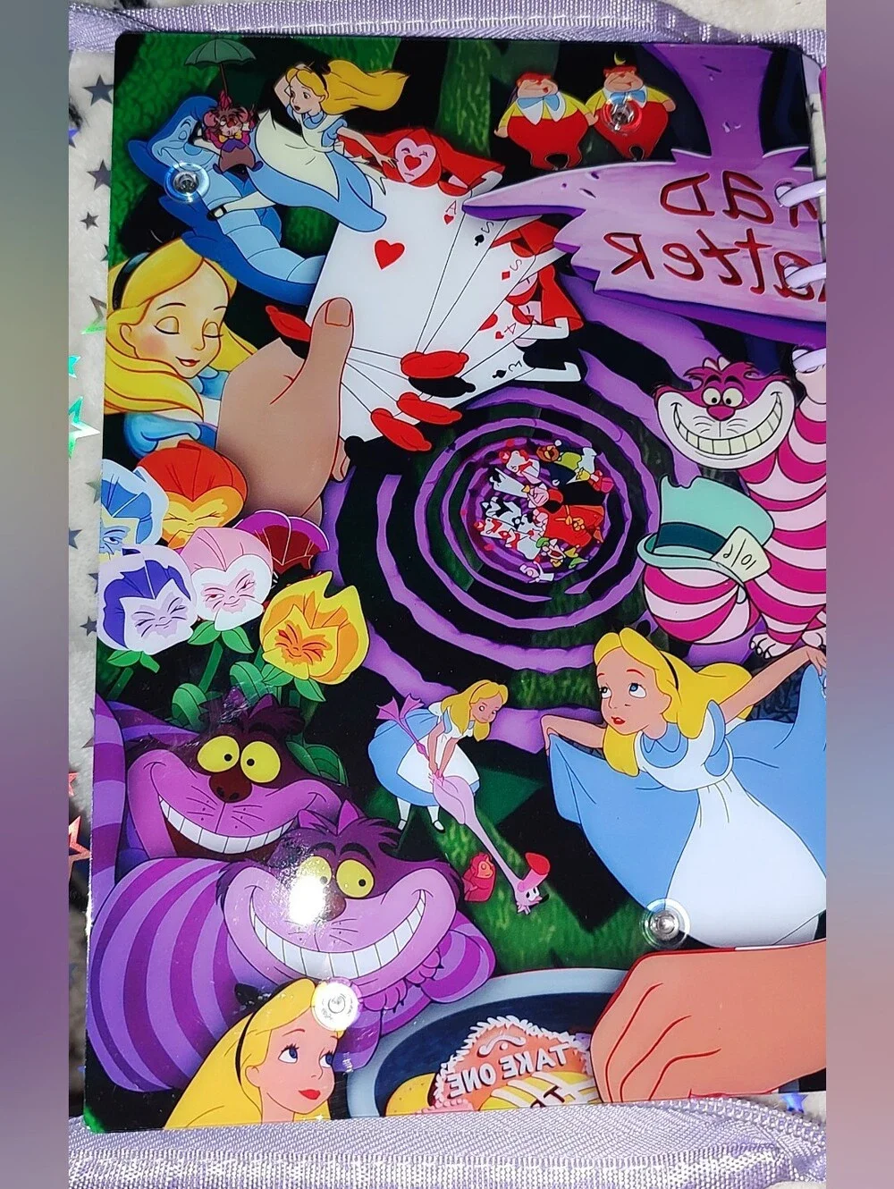 New! A5 Alice In Wonderland Acrylic Shaker Notebook